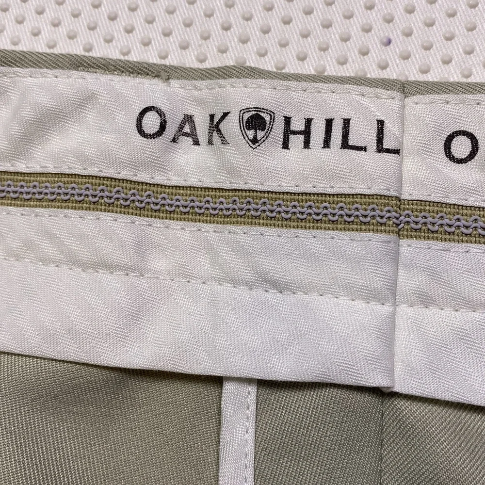 Oak Hill Men's 48 x 28 Big & Tall‎ Wrinkle Free No Iron Tan Khaki Dress Pants
